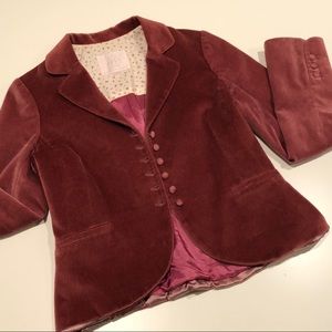 Rebecca Taylor Velvet Rose Blazer